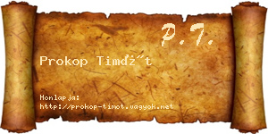 Prokop Timót névjegykártya